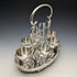 British antique silver plated egg stand set of 6 with rack